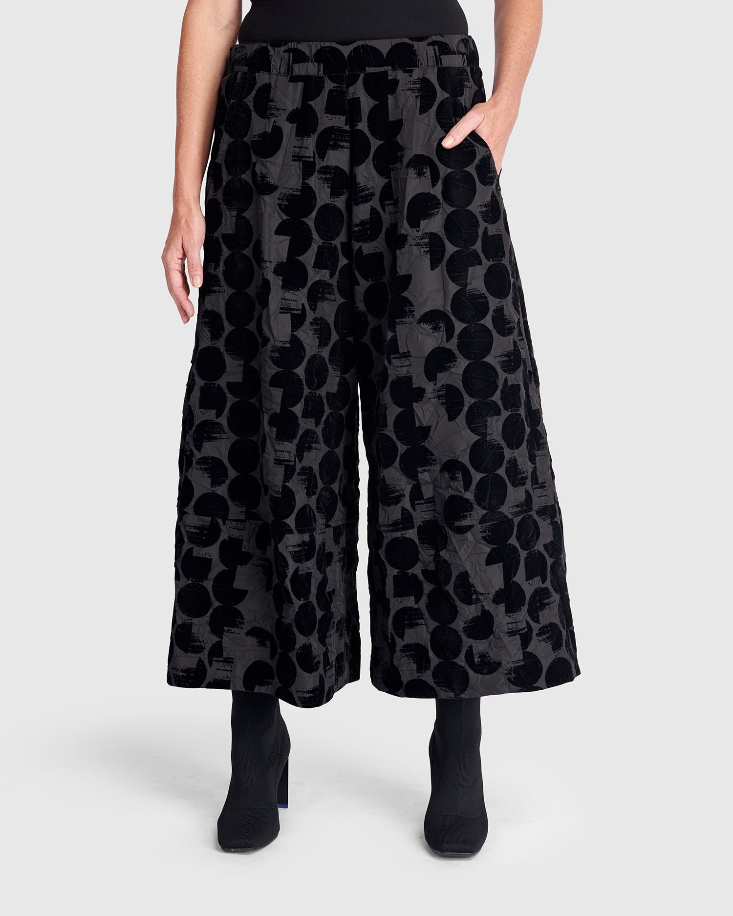 Alembika Hematite Wide Leg Pants-AP604C