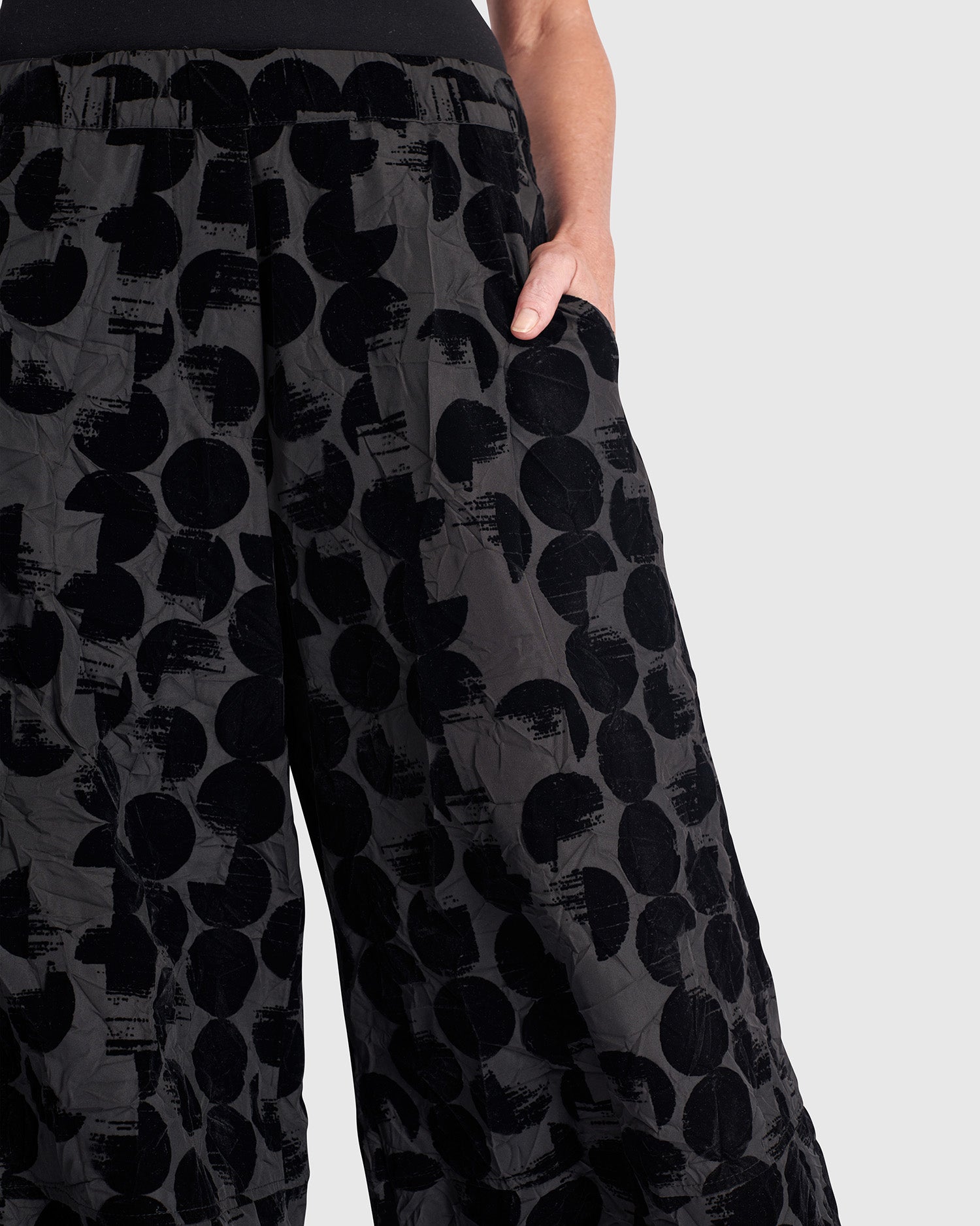 Alembika Hematite Wide Leg Pants-AP604C