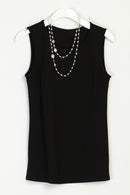 By JJ Side Slit Fitted Tank Top-PT-112