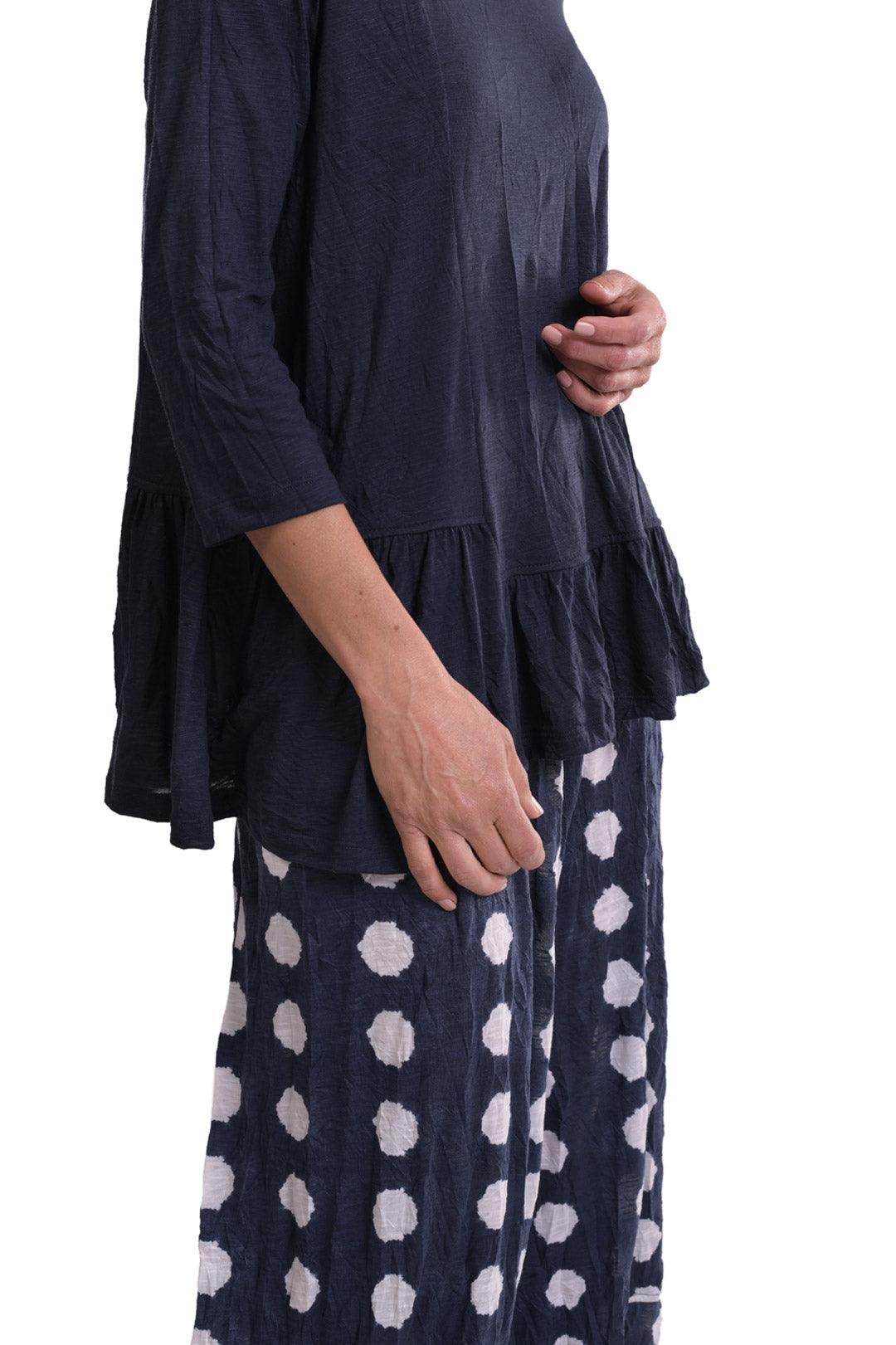 Alembika Crinkled Ruffled Bottom Tunic-ST363N