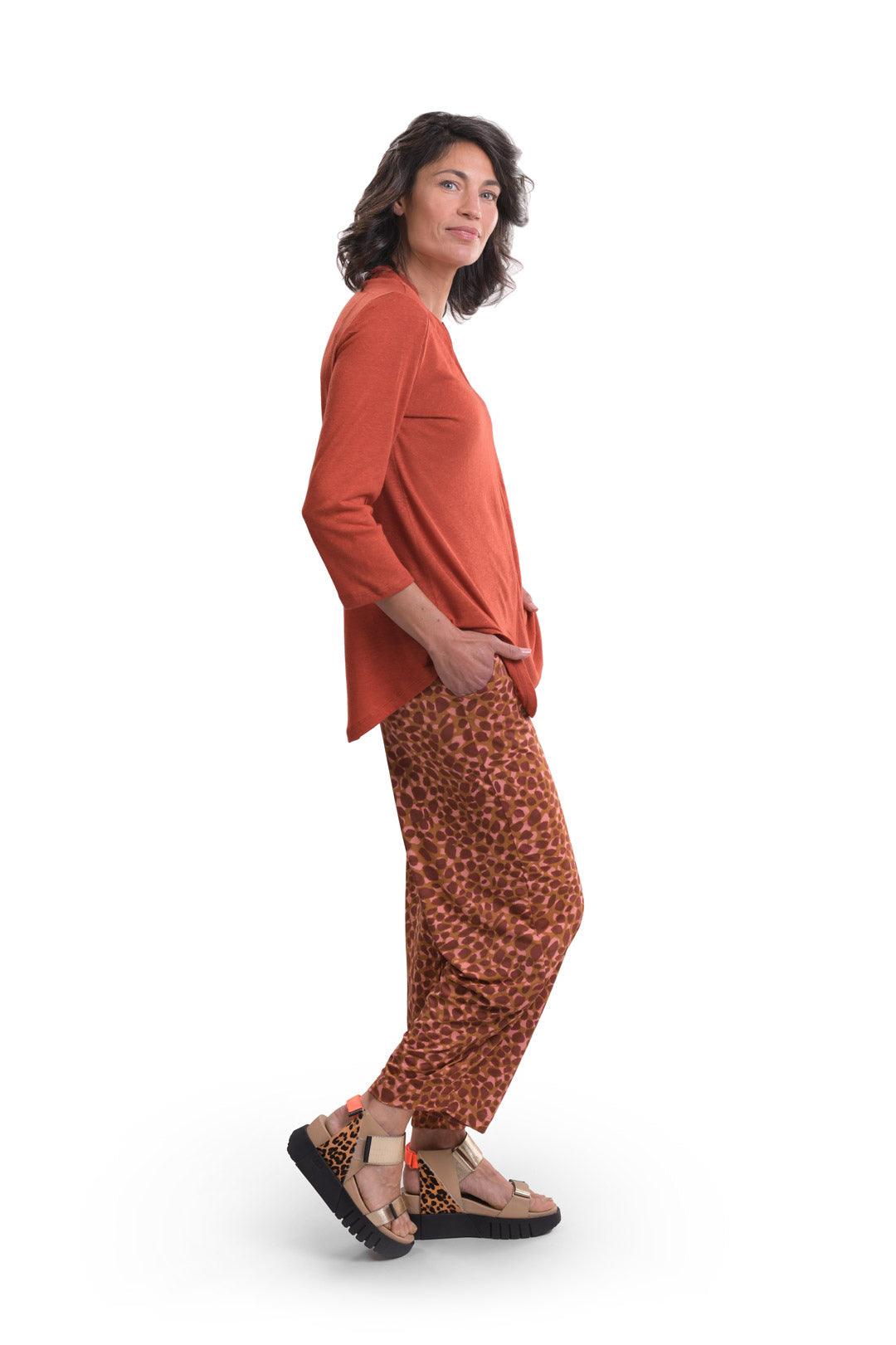 Alembika Orange Graphic Pant-SP134O