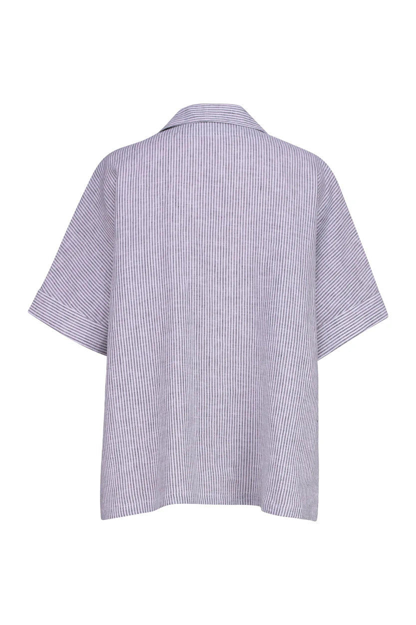 Alembika Dove Pinstripe Top-ST367D, view 4