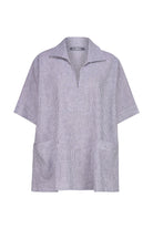 Alembika Dove Pinstripe Top-ST367D, view 3