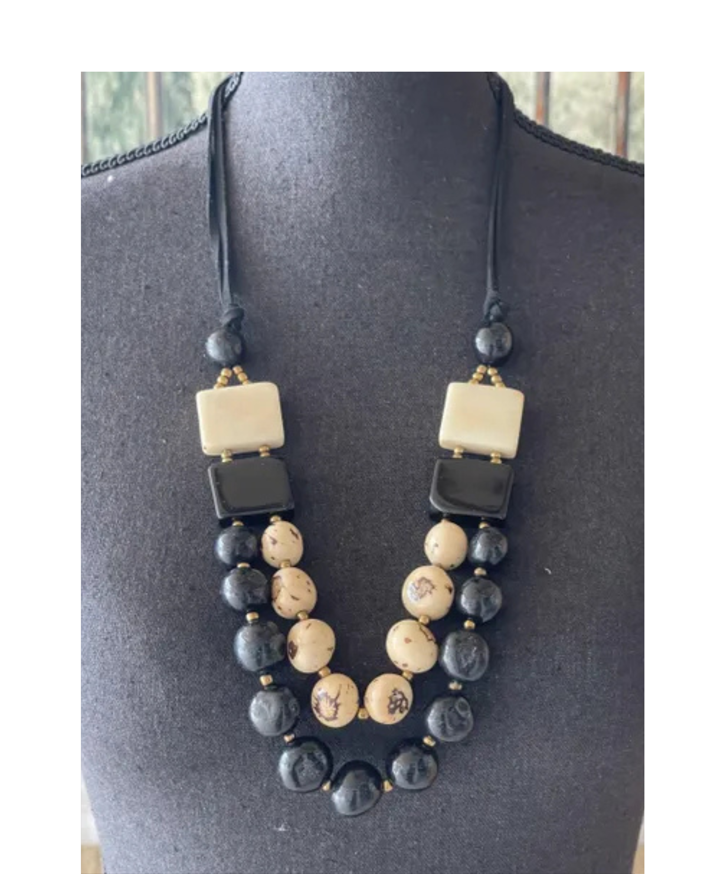 Tagua Handmade Noelia Necklace-SC1708-ON-IV