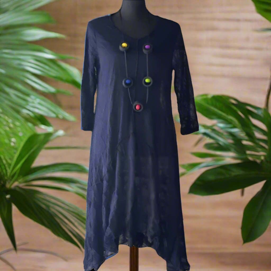 By JJ Crinkle Mesh Long Tunic or Dress-ME-305