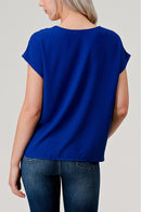 Heimious V-neck Tie Front Top WT738