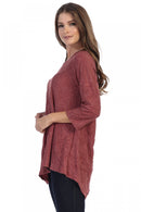 BY JJ Crinkle Knit Asymmetrical Tunic-Y-015