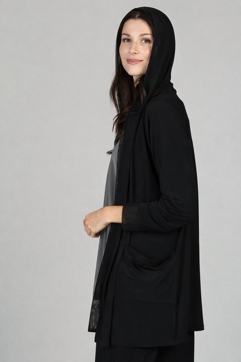 By JJ Contrast Mesh Hooded Jacket-IT-112