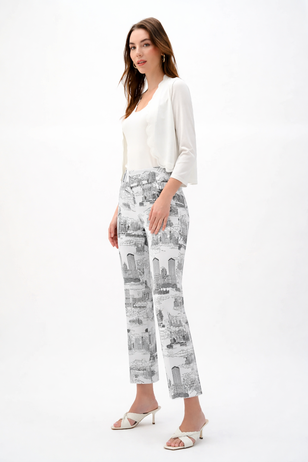 Joseph Ribkoff Millennium Printed Straight Pull-On Pants-262192