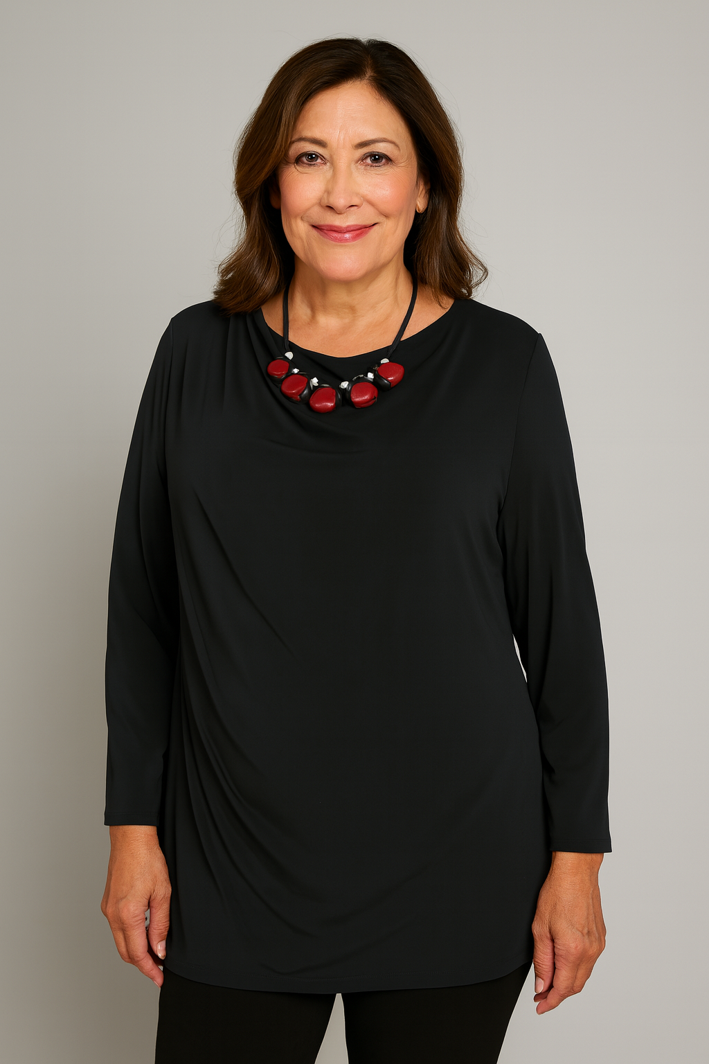 By JJ Drape Neck Tunic Top-IT-157