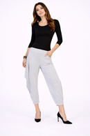 By JJ Asymmetrical Draped Capri Pants- IT-119