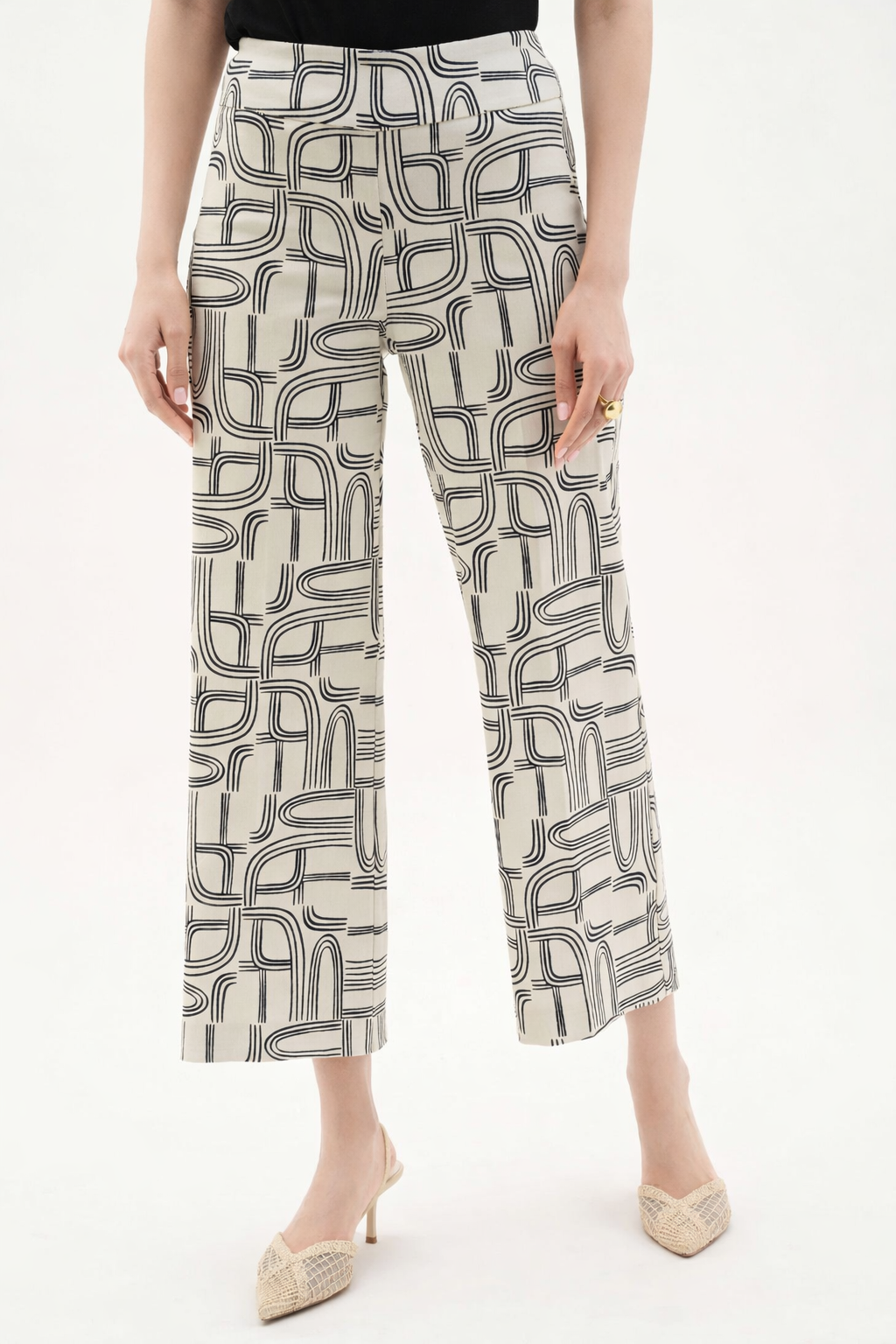 Joseph Ribkoff Millennium Geometric Print Wide Leg Pants-262048