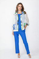 IC Collection Artful Mesh Statement Jacket with Button Front-7897J