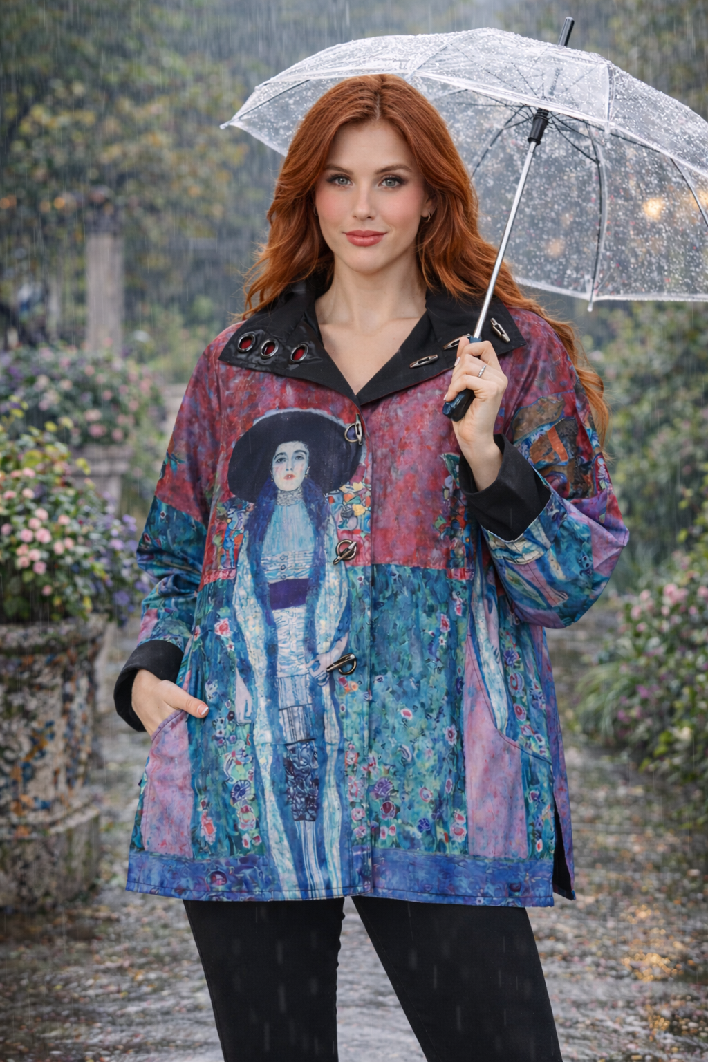 Oopera "Adele II" Reversible Art Raincoat-J2539RW-3