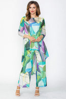 IC Collection Wide Leg Shiny Pants-7668P