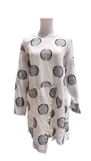 Cheyenne Linen Polka Dot Top-0892