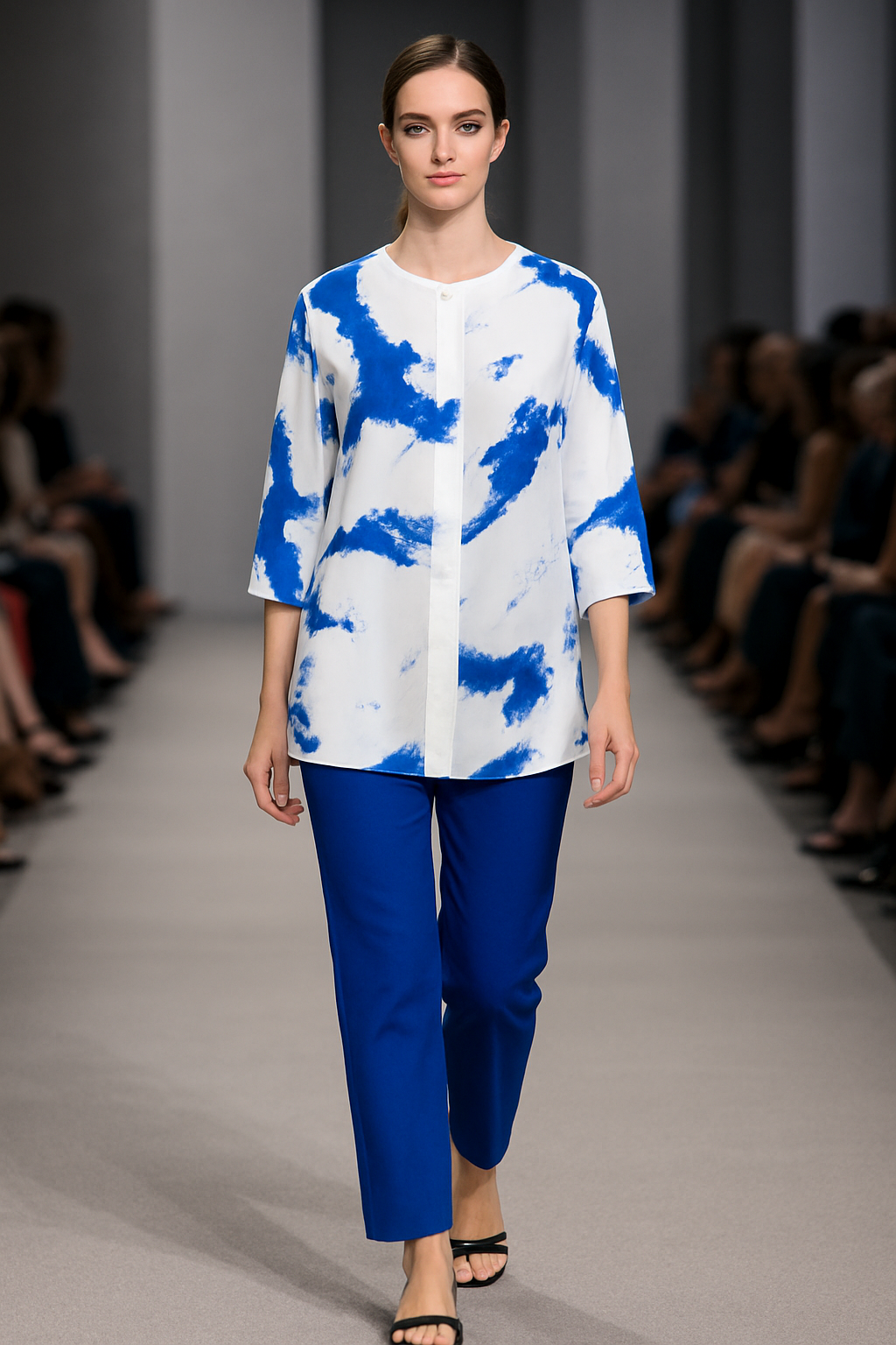 IC Collection Cloud Button Down Blouse | Unique Apparel USA