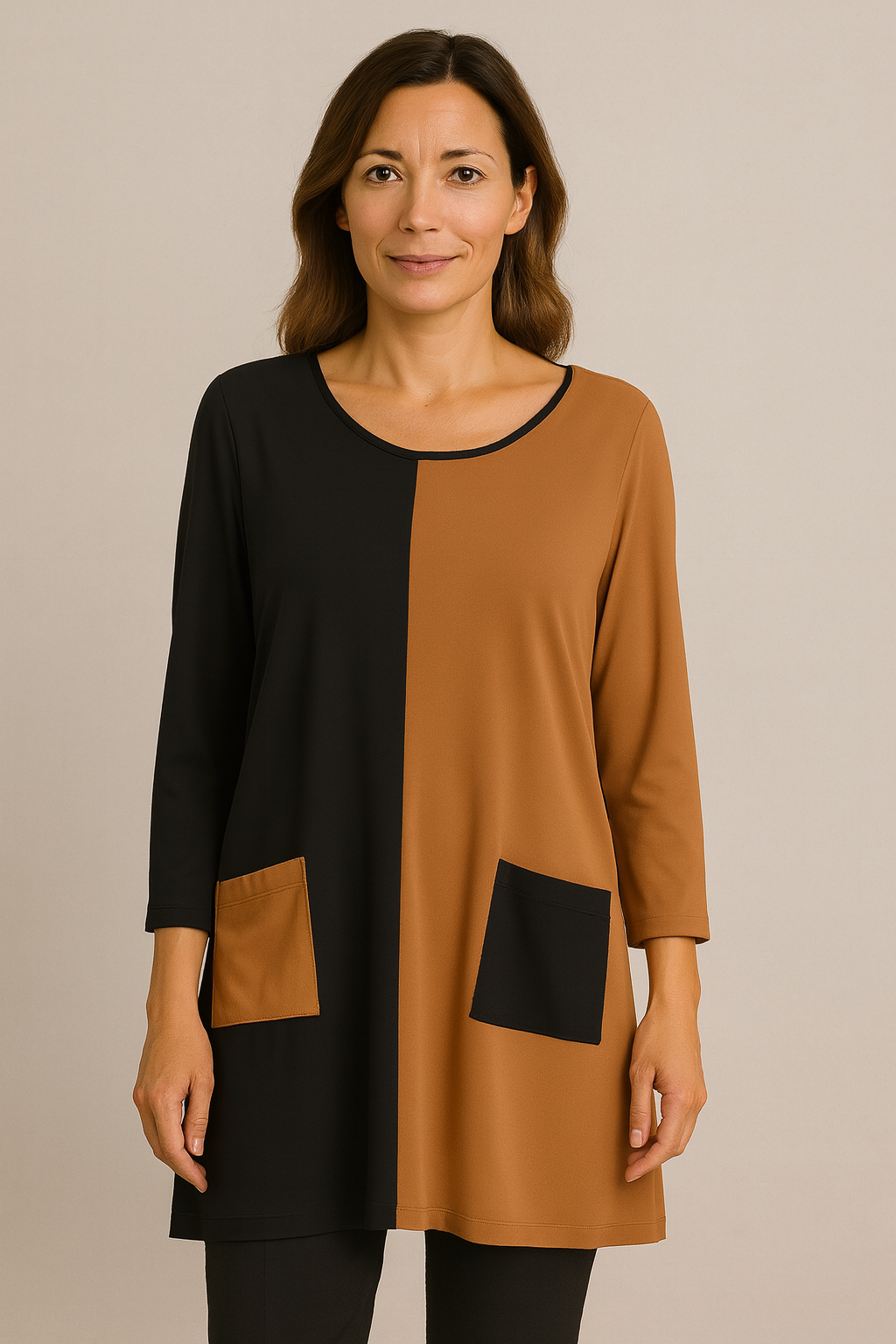 By JJ Split Color Tunic-IT-255