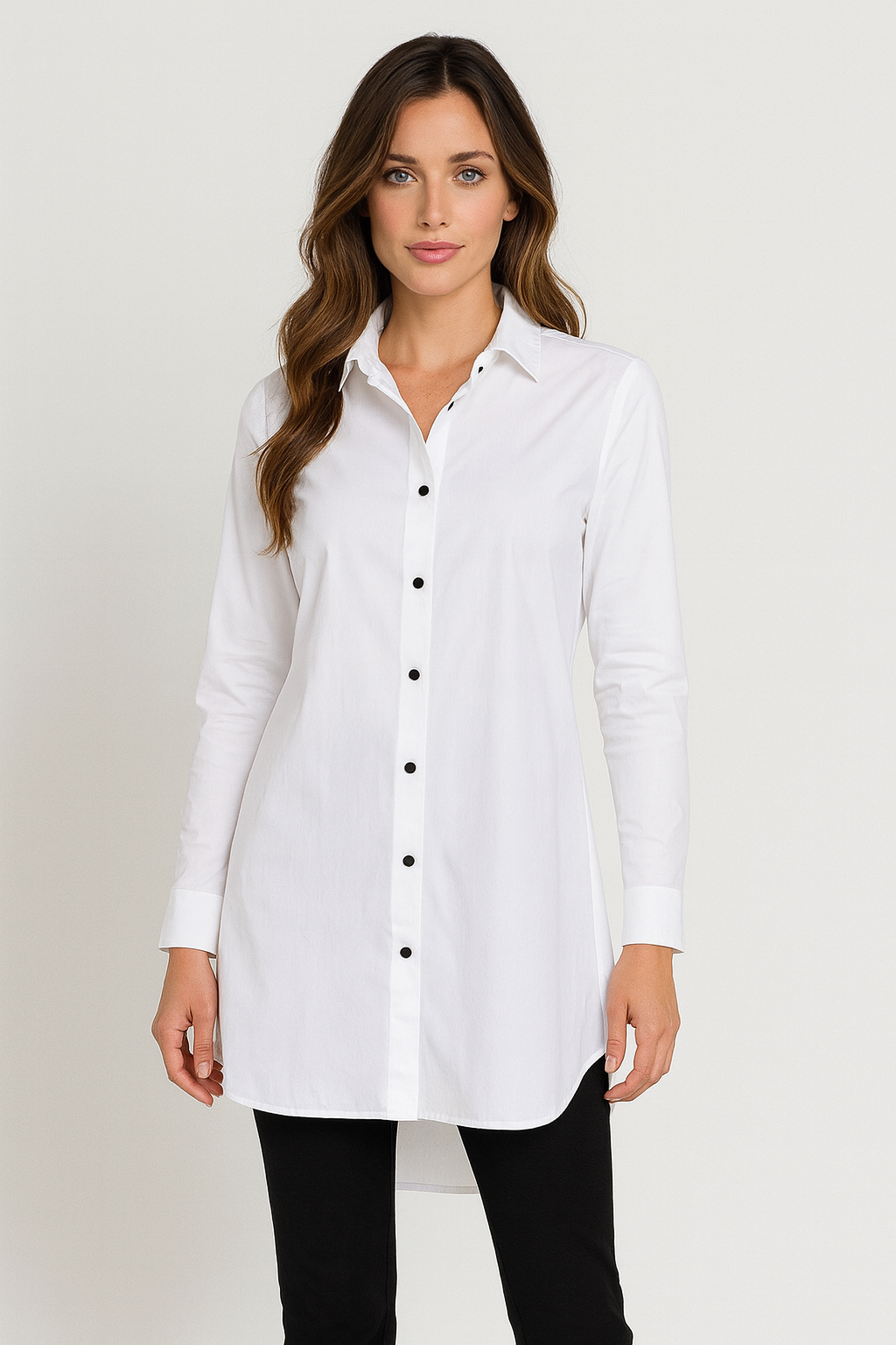 Comfy USA Zena Button Down Blouse-SN528