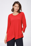 By JJ Asymmetric Hem Long Sleeve Tunic-IT-101B