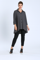 IC Collection Button Down With Back Zipper Jacket/Top-IC-3815J