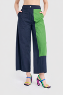 Alembika Cabana Wide Leg Pants, Navy Multi-SP710M