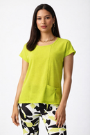Joseph Ribkoff Textured Woven Boxy Top-JR-241217
