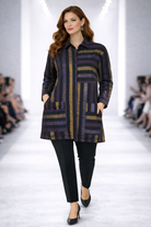 Kozan Plum Stripes Amara Jacket | Unique Apparel USA