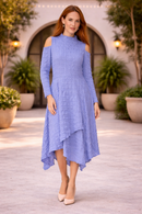 Bubble Cold Shoulder Dress 6452D