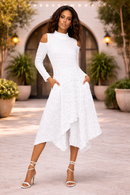 Bubble Cold Shoulder Dress 6452D