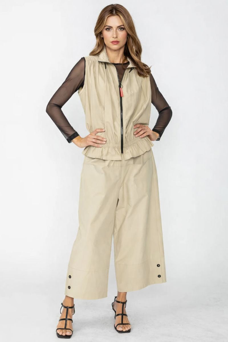 IC Collection Nylon Zip Up Vest - Lightweight Zip Front Jacket Style C6135V