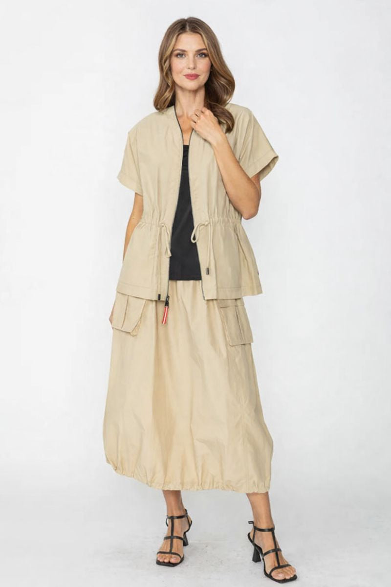 IC Collection Nylon Elastic Waist Skirt-C1100S