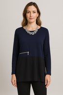 By JJ Color Block Tunic-IT-195