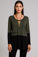 By JJ Color Block Tunic-IT-195