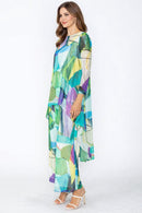 IC Collection Wide Leg Shiny Pants-7668P