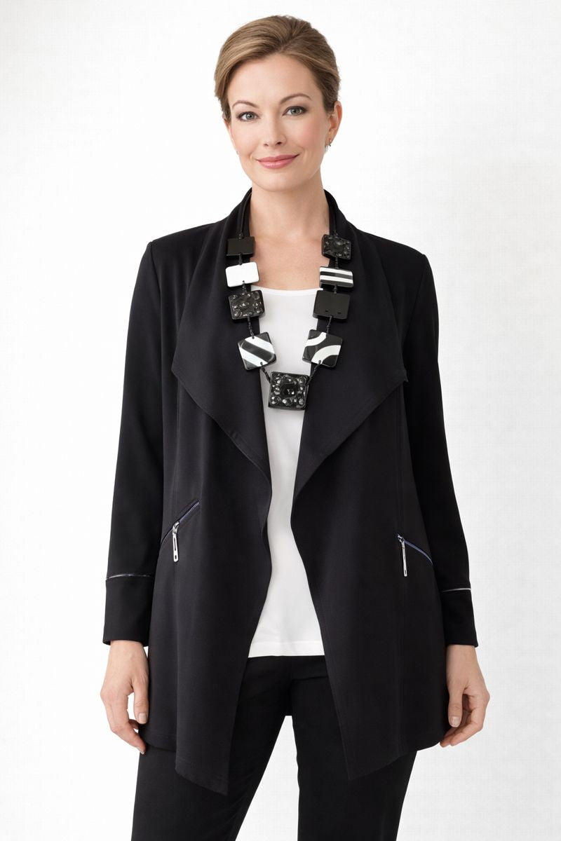 IC Collection Open Zipper Pocket Jacket-IC-5143J