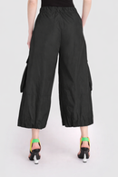 Urban Swish Wide Cargo Pants, Black-UP149B