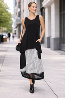 IC Collection Skirt With Mesh Detail-7793S