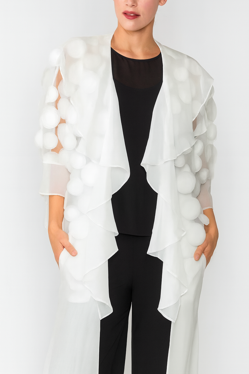 IC Collection Asymmetric Spiral Open Jacket-IC-4695J