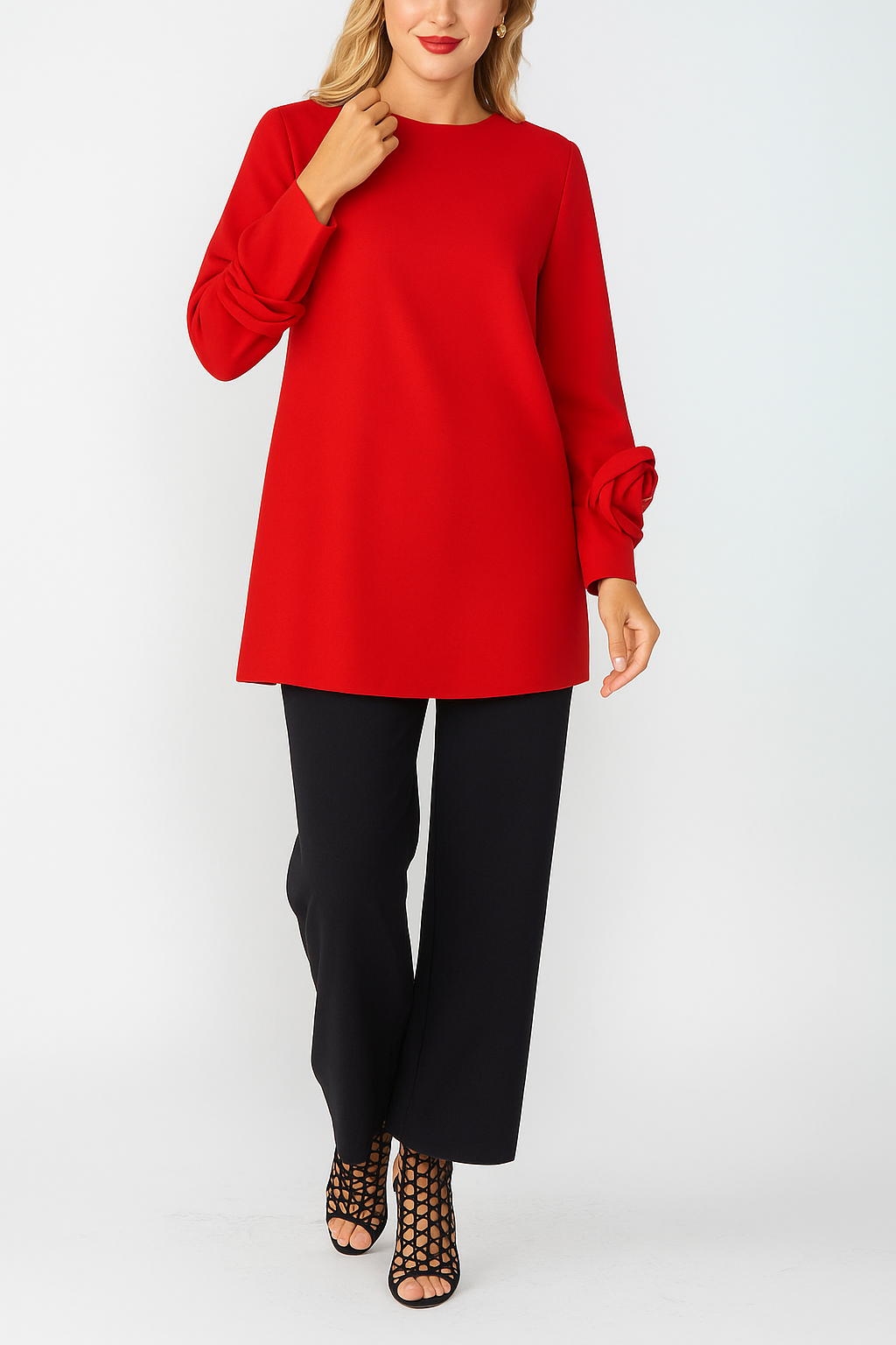 IC Collection Floral Sleeve Tunic-IC-6698T