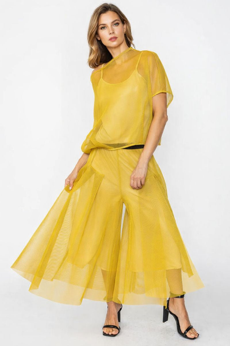 IC Collection Wild Leg Pant 7663P - Wide Leg Palazzo Trousers