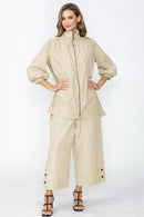 IC Collection Nylon Full Zip Jacket-C1063J