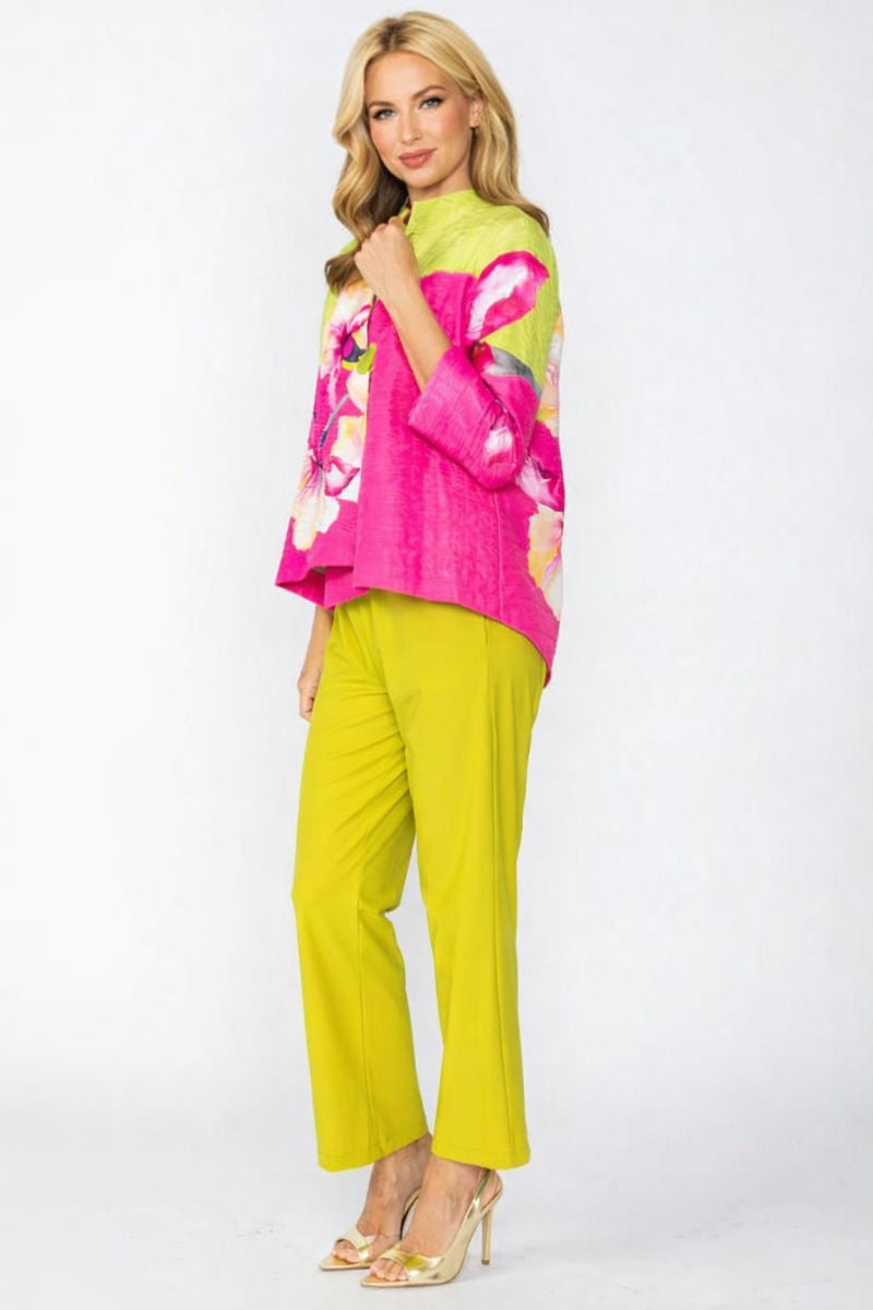 IC Collection One Button Floral Jacket-7887J