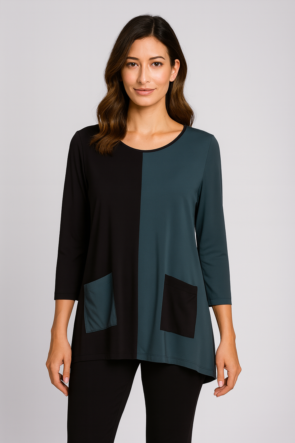 By JJ Split Color Tunic-IT-255