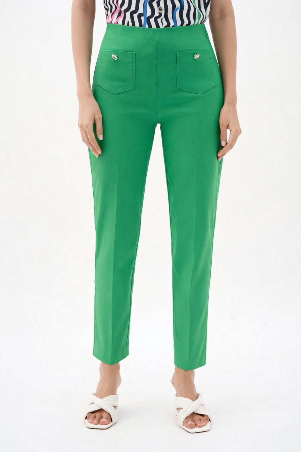 Joseph Ribkoff Pull-On Cropped Pants With Patch Pockets-262197