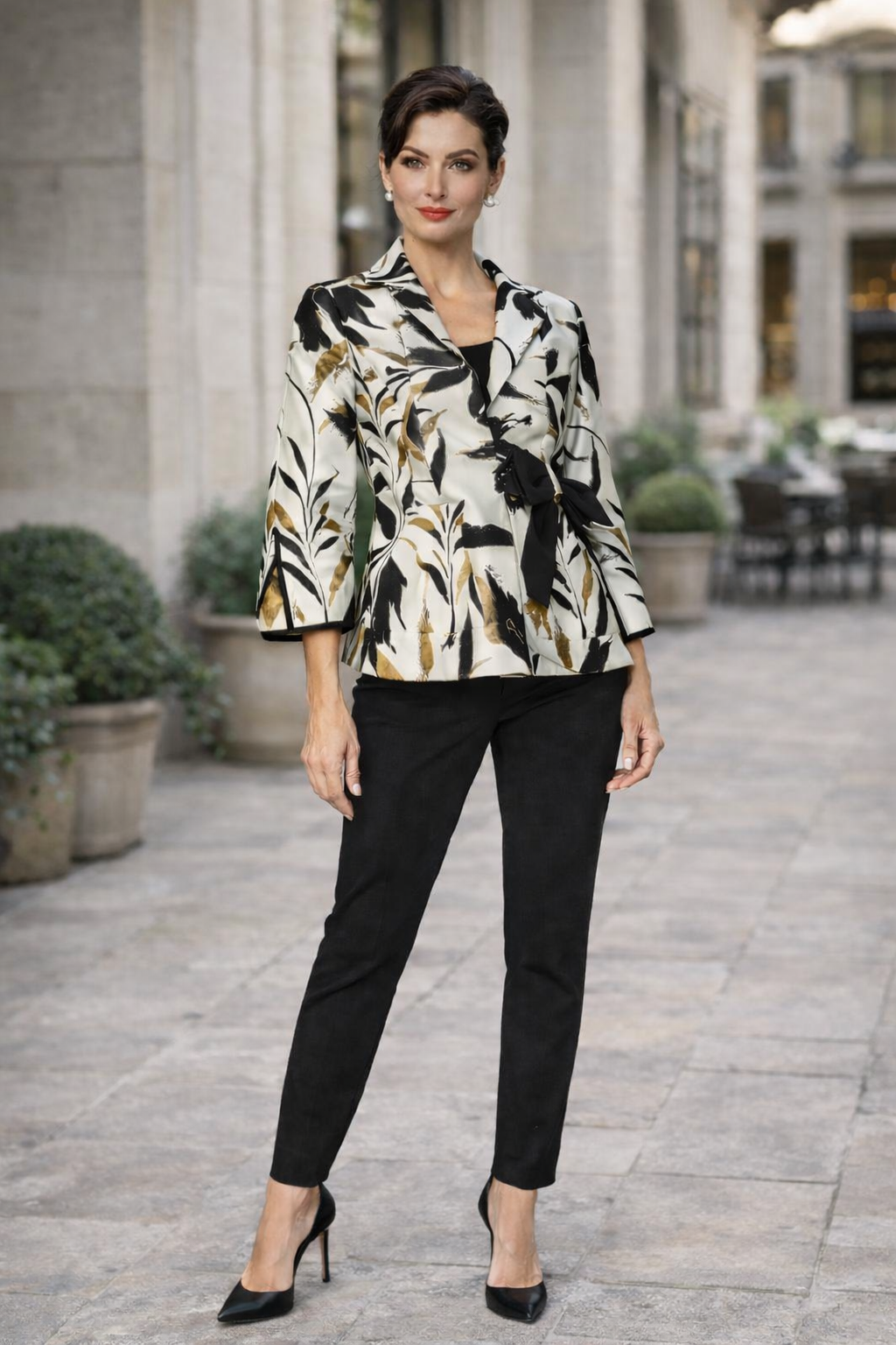 IC Collection Blazar With Bow Pocket | Unique Apparel USA