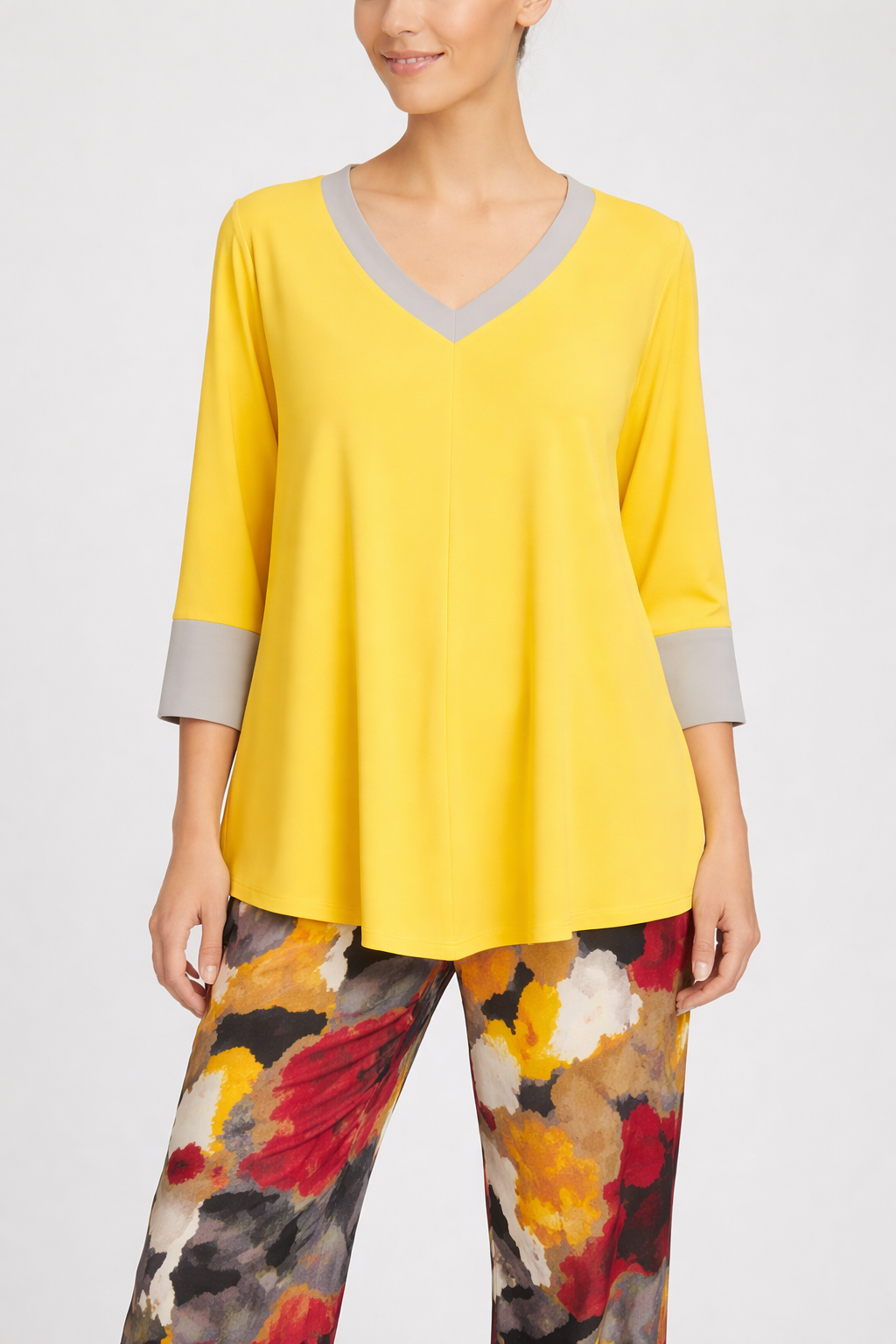 IC Collection V-Neck Open Shoulder Tunic-9902T-B | Unique Apparel USA