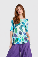 Addison Flouncy Tee, Aqua Dots-RT368A