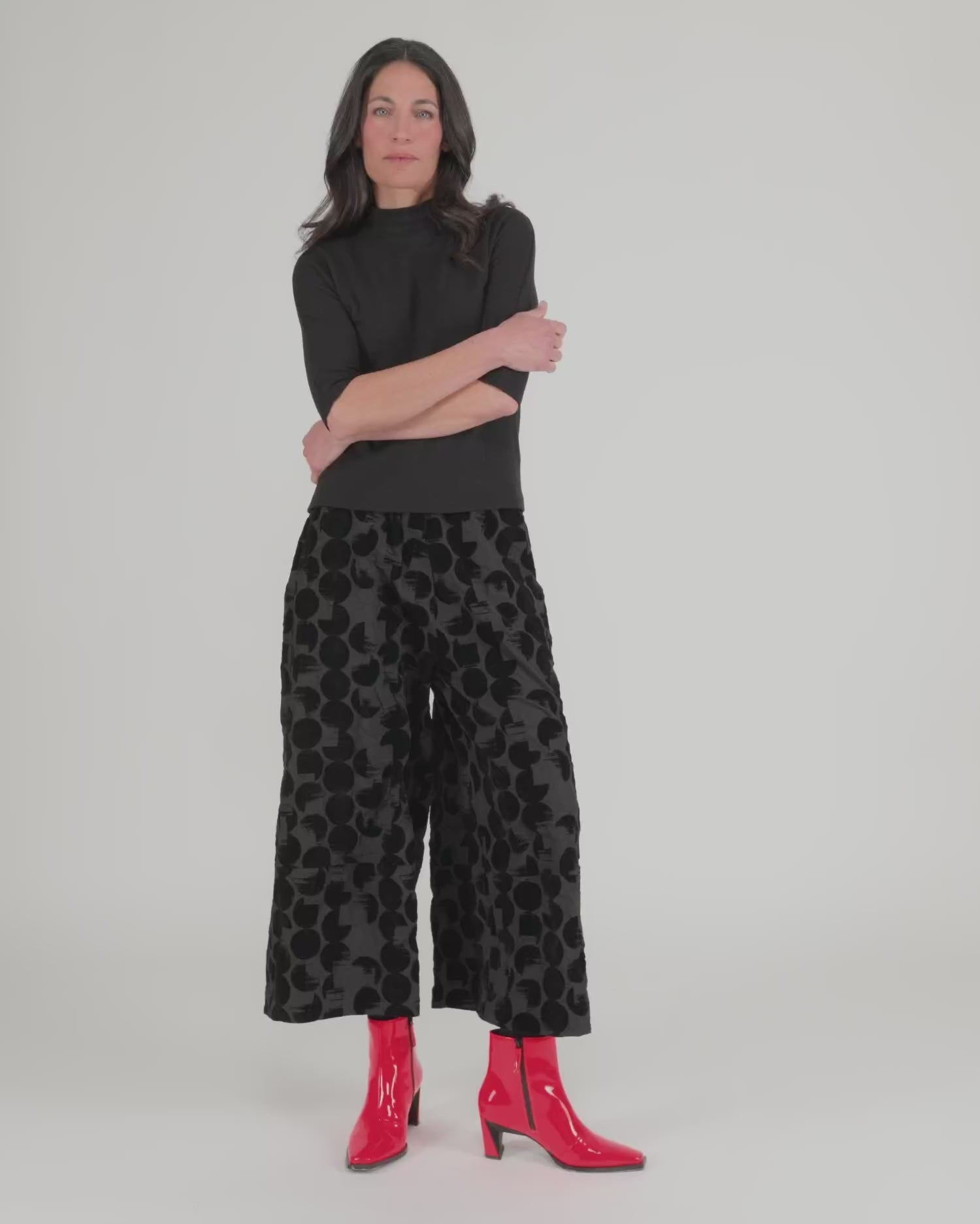 Alembika Hematite Wide Leg Pants-AP604C