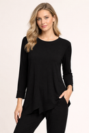 By JJ Asymmetric Hem Long Sleeve Tunic-IT-101